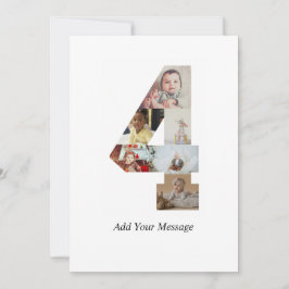 Schwarzweiß-Nummer 4 FotoCollage Ankündigung