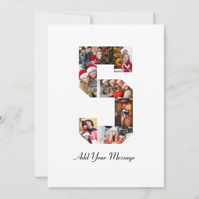 Schwarzweiß-Nummer 5 FotoCollage Ankündigung (Vorderseite)