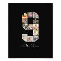 Schwarzweiß-Nummer 9 FotoCollage