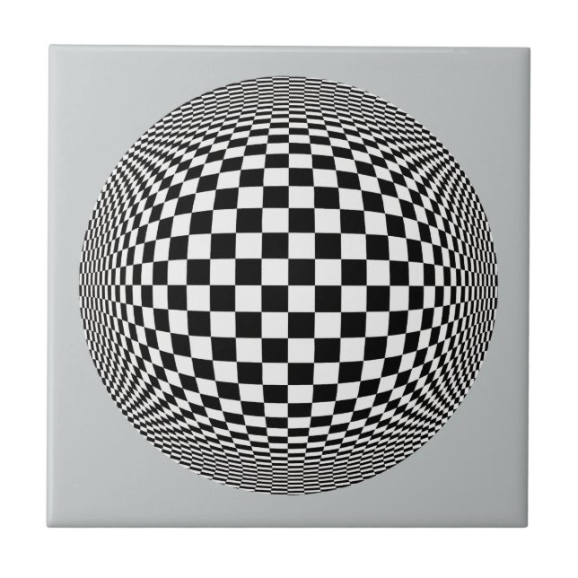 Schwarzweiss-optische Täuschung Fliese (Vorderseite)