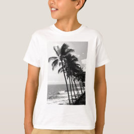 Schwarzweiss-Palmen T-Shirt