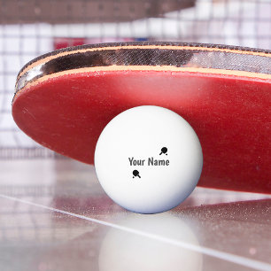 Schwarzweiss personalisiert tischtennisball