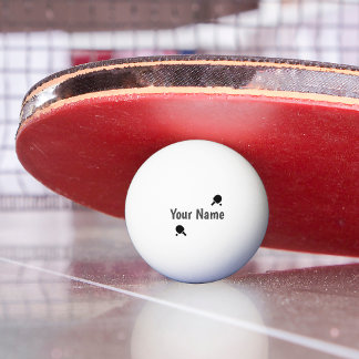 Schwarzweiss personalisiert tischtennisball