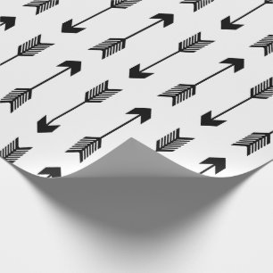 Schwarzweiss-Pfeil-Muster Geschenkpapier