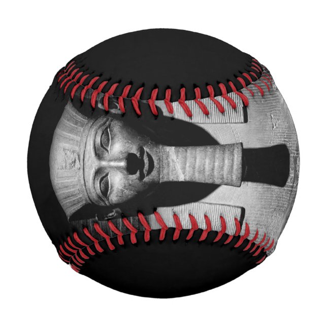 Schwarzweiß-Pharao-König Baseball (Vorderseite)