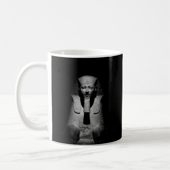 Schwarzweiß-Pharao-König Kaffeetasse (Links)