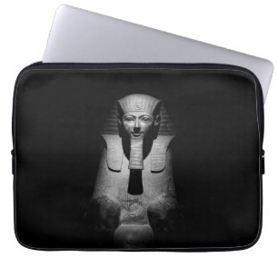 Schwarzweiß-Pharao-König Laptopschutzhülle