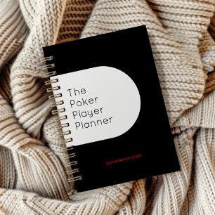 Schwarzweiß-Poker-Player Planer