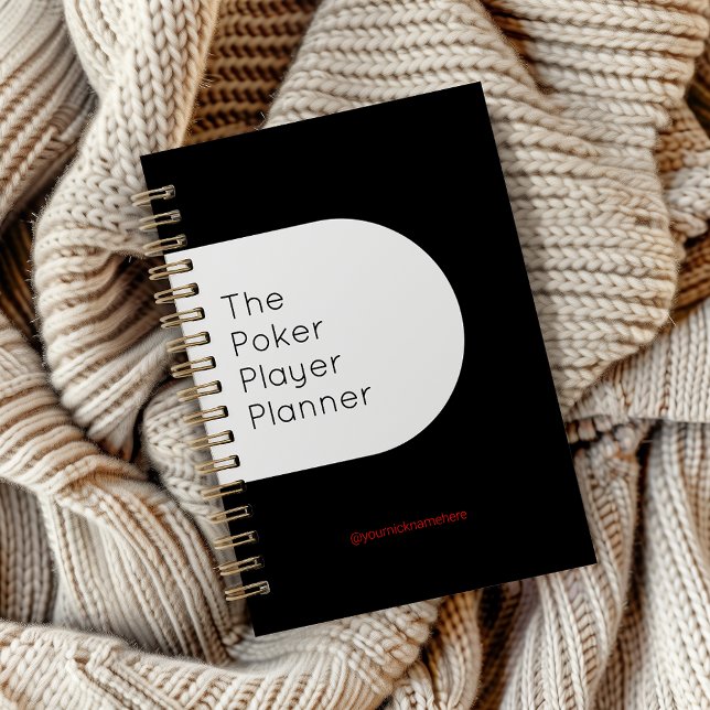 Schwarzweiß-Poker-Player Planer (Black and White Poker Player Planner)