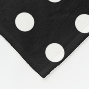 Schwarzweiss-Polka-Punkt-Fleece-Decke Fleecedecke