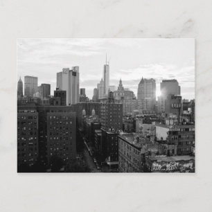 Schwarzweiss-Postkarte von New York City Postkarte
