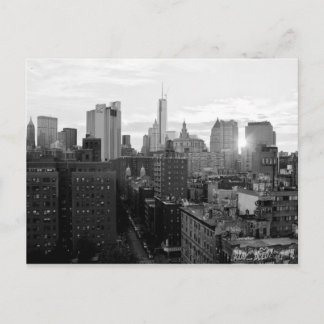 Schwarzweiss-Postkarte von New York City Postkarte