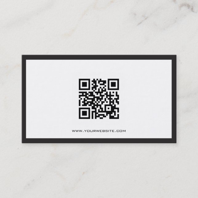 Schwarzweiss-QR Code-Berater Visitenkarte (Vorderseite)