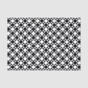 Schwarzweiss-Quadrate und Tupfen Seidenpapier