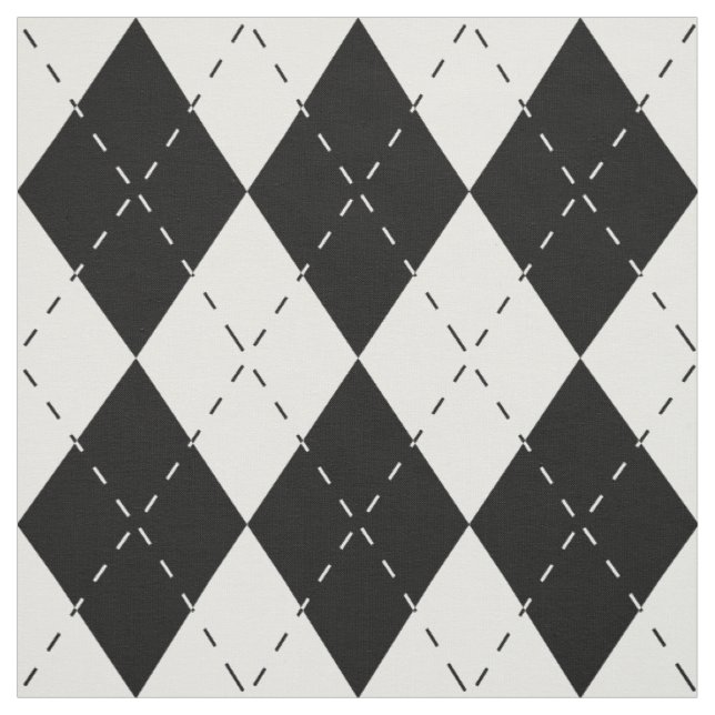 Schwarzweiss-Raute Stoff (Muster)