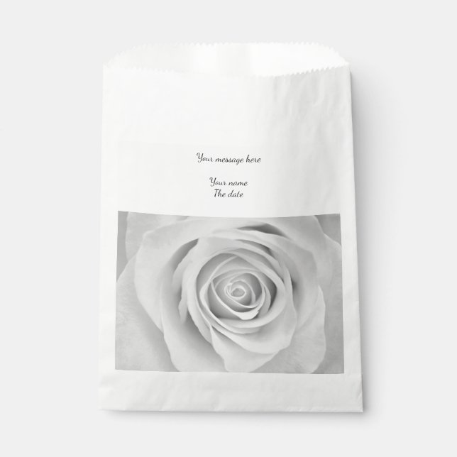 Schwarzweiß-Rosa-Blume Gesichtsbeutel Geschenktütchen (Vorderseite)