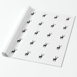 Schwarzweiss-Rotwild Geschenkpapier