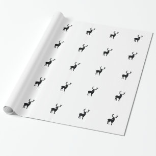 Schwarzweiss-Rotwild Geschenkpapier