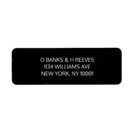 Schwarzweiß-Rücksendeadressen-Aufkleber