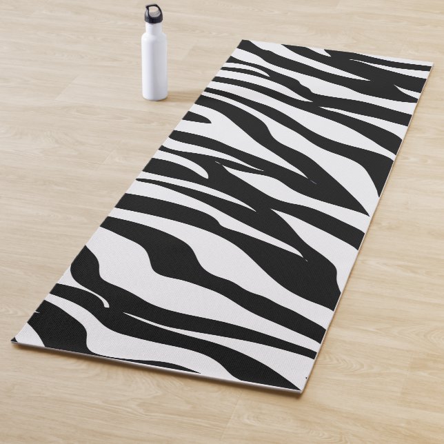 Schwarzweiß Safari Zebra Animal Print Yogamatte (Beispiel)