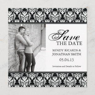 SCHWARZWEISS-SAVE THE DATE FOTO-KARTEN SAVE THE DATE