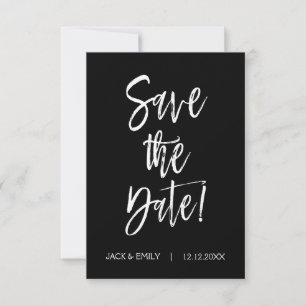 Schwarzweiß-Save the Date-Karte Save The Date