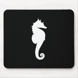 Schwarzweiß-Seepferdchen Mousepad