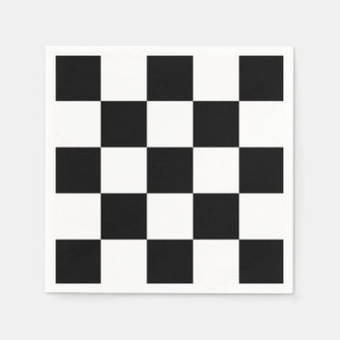 Schwarzweiß Serviette