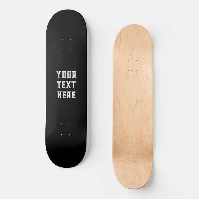 Schwarzweiß-Skate-Deck hinzufügen Skateboard (Vorderseite)