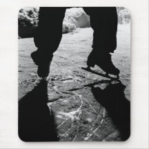 Schwarzweiss-Skate-Silhouette