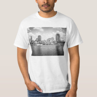 Schwarzweiss-Skyline T-Shirt