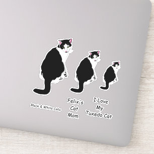 Schwarzweiss-Smokings-Katzen Aufkleber