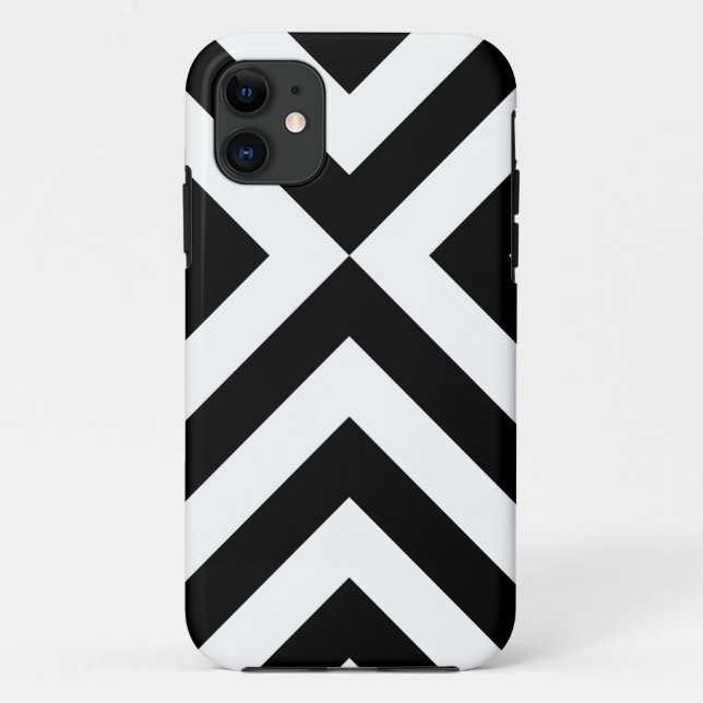 Schwarzweiss-Sparren Case-Mate iPhone Hülle (Rückseite)