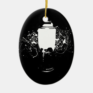 Schwarzweiss-Spray-Farbe kann Spritzer-Kunst Keramikornament