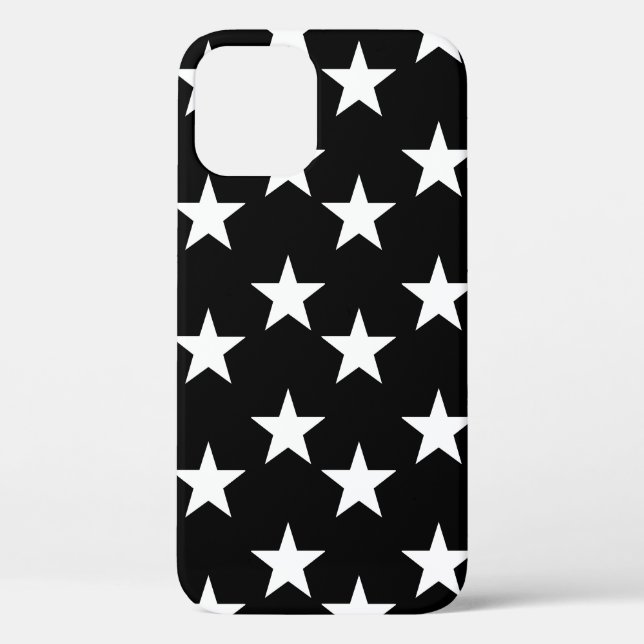Schwarzweiss-Stern-Druck-Telefon-Kasten Case-Mate iPhone Hülle (Rückseite)