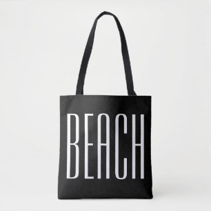 Schwarzweiss-Strand-Tasche Tasche