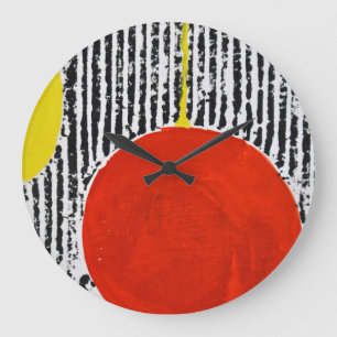 Schwarzweiss-Streifen der roten Stelle Große Wanduhr
