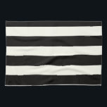 Schwarzweiss-Streifen Handtuch<br><div class="desc">Klassisches Schwarzweiss-Streifenmuster</div>