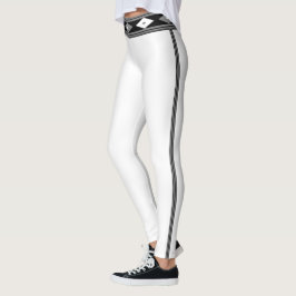 Schwarzweiß Streifen Leggings