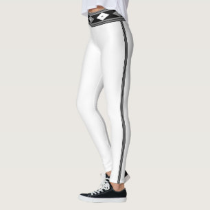 Schwarzweiß Streifen Leggings