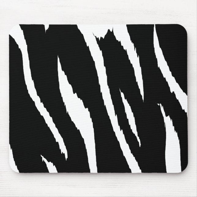 Schwarzweiss-Streifen Mousepad (Vorne)