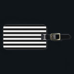 Schwarzweiss-Streifen-Muster Gepäckanhänger<br><div class="desc">Zeitgenössisches Schwarzweiss-Streifenmuster.</div>