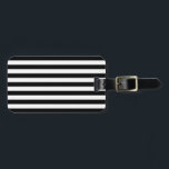 Schwarzweiss-Streifen-Muster Gepäckanhänger<br><div class="desc">Zeitgenössisches Schwarzweiss-Streifenmuster.</div>