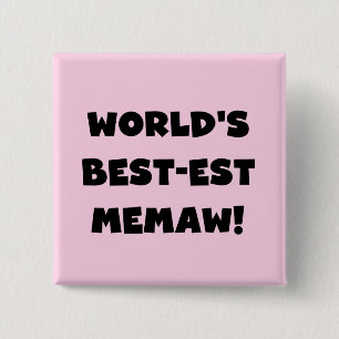 Schwarzweiss-T - Shirts des Gut-est Memaw der Welt Button