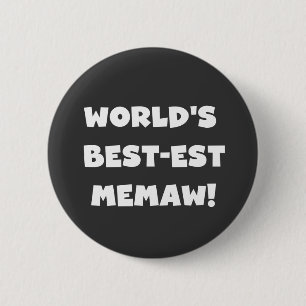 Schwarzweiss-T - Shirts des Gut-est Memaw der Welt Button