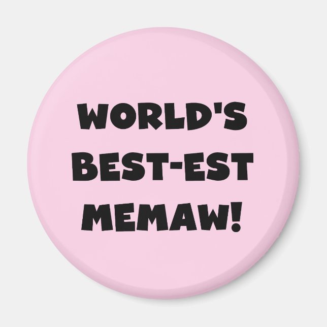 Schwarzweiss-T - Shirts des Gut-est Memaw der Welt Magnet (Vorne)