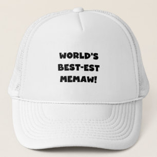 Schwarzweiss-T - Shirts des Gut-est Memaw der Welt Truckerkappe