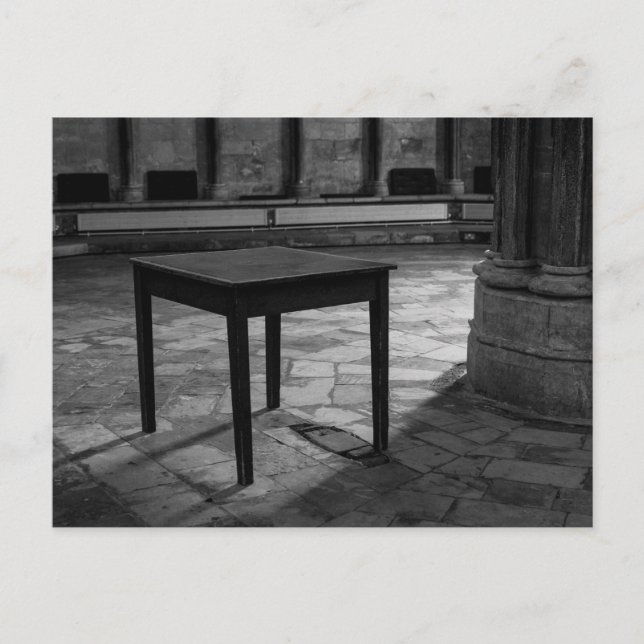 Schwarzweiss-Tabellen-Fotografie-Postkarte Postkarte (Vorderseite)