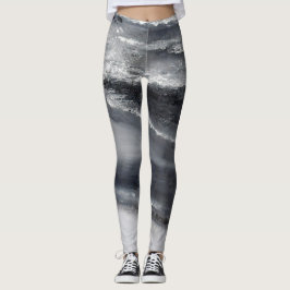 Schwarzweiss-Tanz-Leggings des Strand-II Leggings