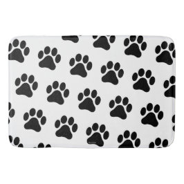 Schwarzweiss-Tatzen-Druck-Muster-Bad-Matte Badematte